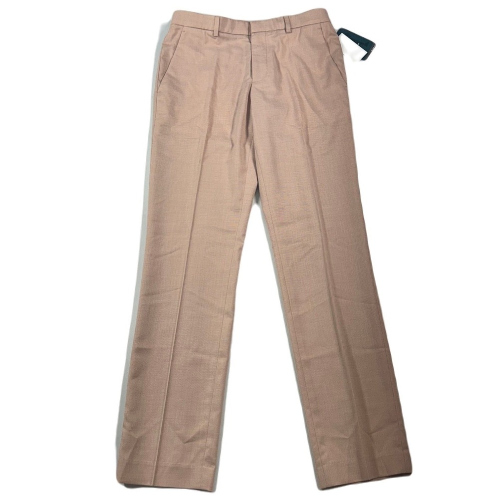 Perry Ellis Slim-Fit Dress‎ Pants Mens 30x30 Salmon Pink Stretch NEW